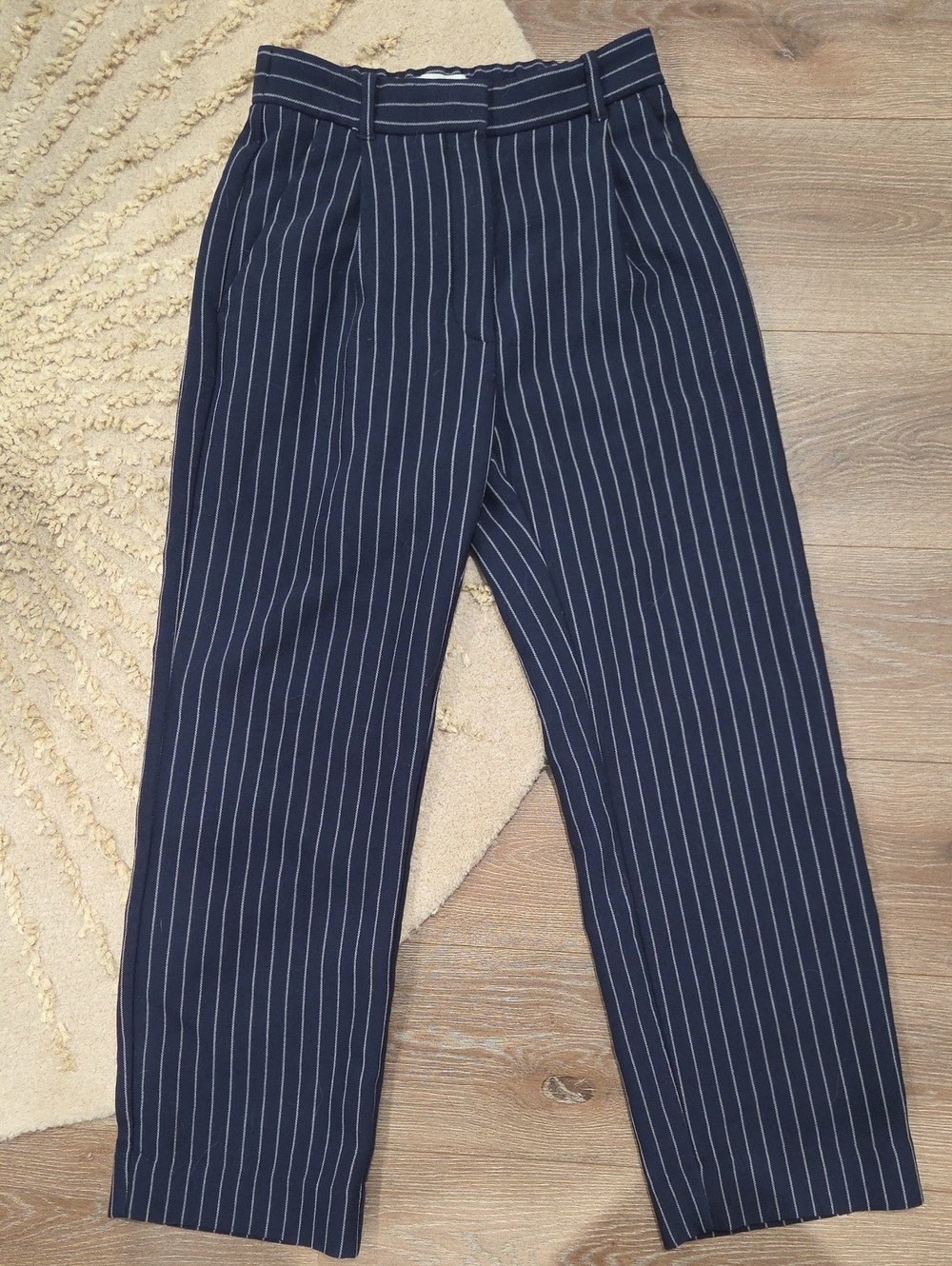 Abercrombie & Fitch Navy with White Pinstripes
